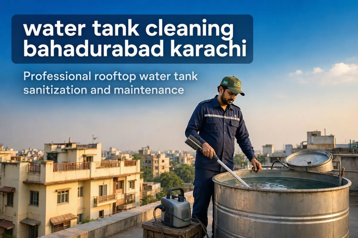 Water tank cleaning in Bahadurabad, Karachi by Karachi Tank Cleaning
