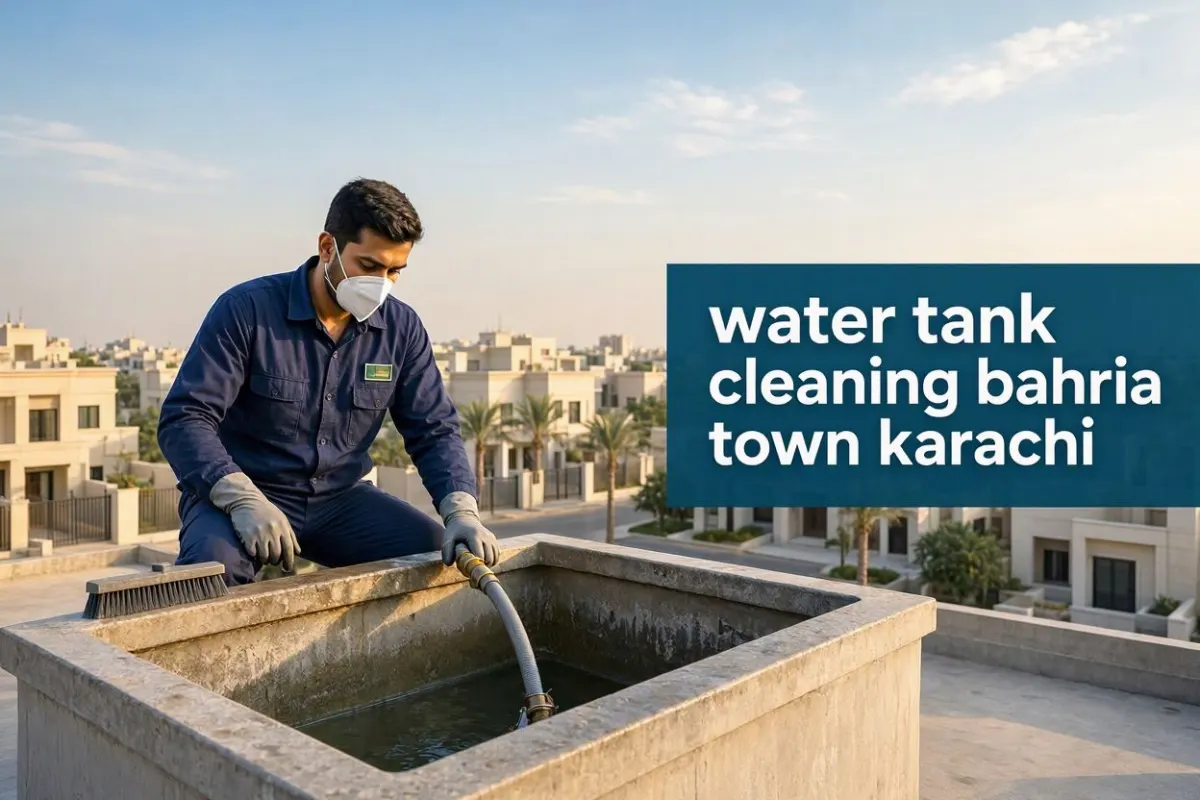 Water tank cleaning in Bahria Town, Karachi by Karachi Tank Cleaning
