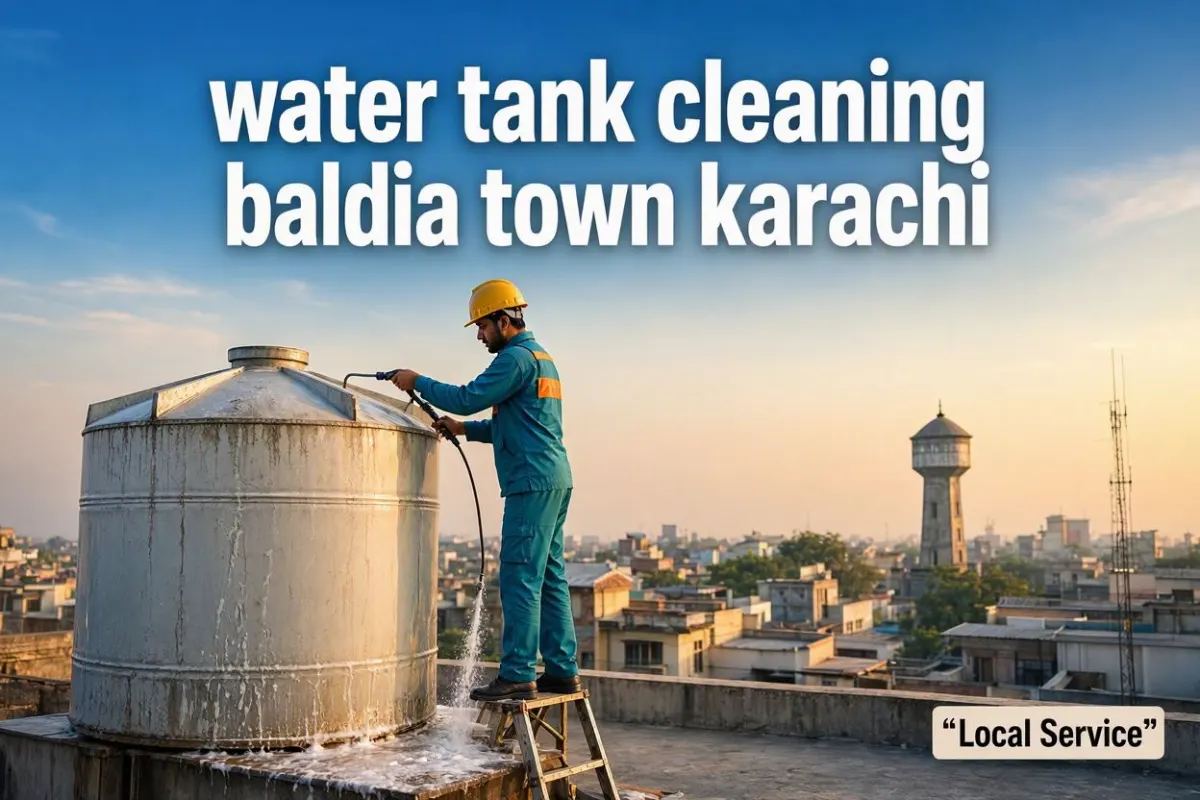 Water tank cleaning in Baldia Town, Karachi by Karachi Tank Cleaning