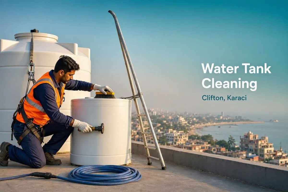 Water tank cleaning in Clifton, Karachi by Karachi Tank Cleaning