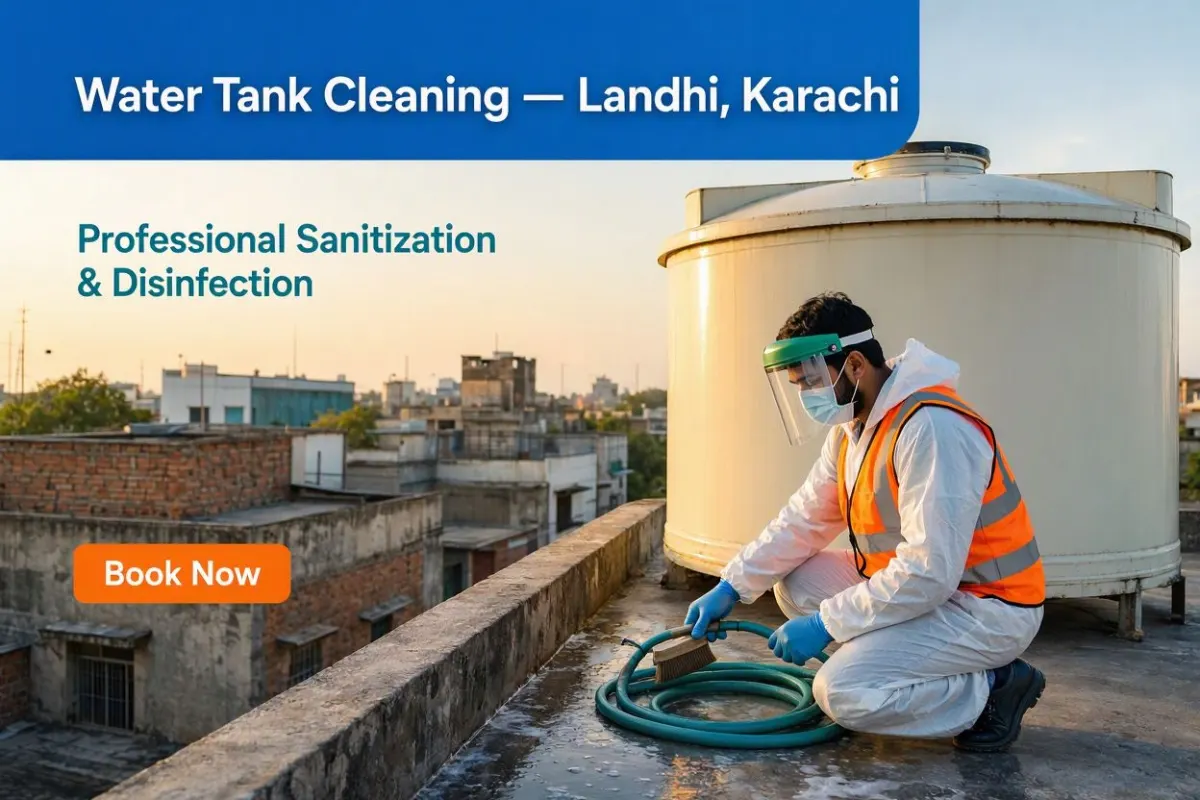 Water tank cleaning in Landhi, Karachi by Karachi Tank Cleaning