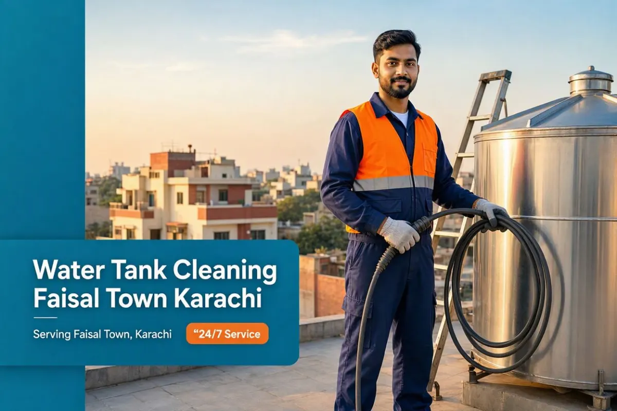 Water tank cleaning in Shah Faisal Town, Karachi by Karachi Tank Cleaning
