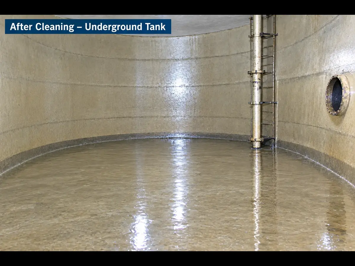 The same underground water tank after cleaning by Karachi Tank Cleaning